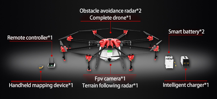 China Drone Factory Price 30kg Payload Aviation Aluminum Frame Stable 30L Large Capacity Electric Agricultural Flying Sprayer RC GPS Drone with Remote Control