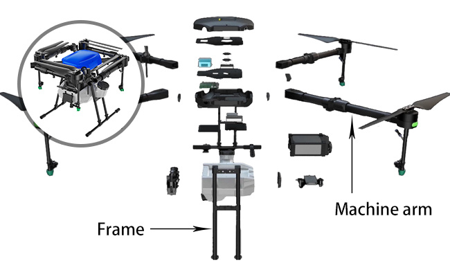 Stable 10L 4-6m Spray Width Agriculture Pesticide Uav T10 RC Agricultural Sprayer Drone for Sale