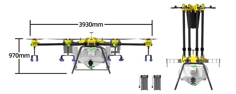 New Arrival High Efficient 72L GPS Rtk with Brushless Motor Agricultural Fumigation Drone