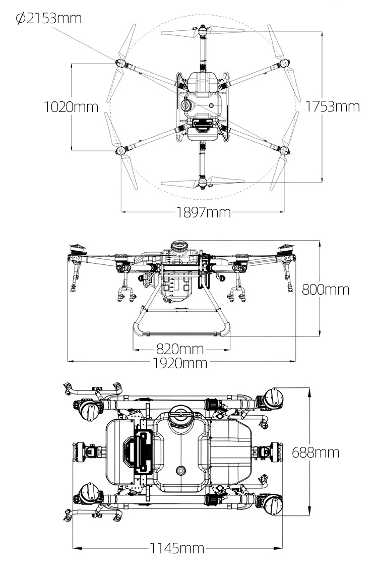 Hotest Professional Folding Drone Rack Light Drone Frame DIY Modularity Uav Part