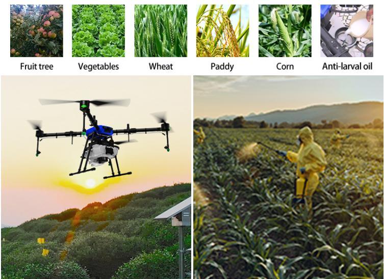 Stable 10L 4-6m Spray Width Agriculture Pesticide Uav T10 RC Agricultural Sprayer Drone for Sale