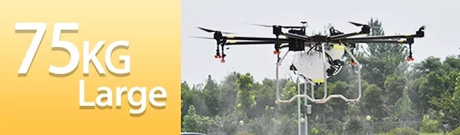 Durable Heavy Lift 72L Uav Sprayer 7075 Aviation Aluminum Carbon Fiber Stainless Steel Fastener 75kg Payload Spreader 8 Axis Agricultural Drone