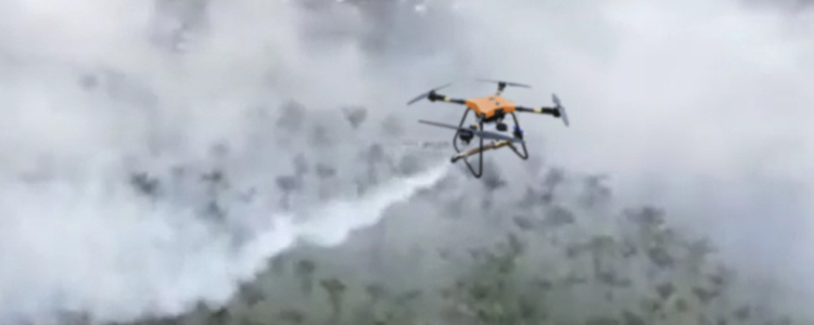 Thermal Fog Generator 22L Long Distance Crop Orchard Spraying Fogger Brushless Motor Sprayer Fpv Drone Kill Virus