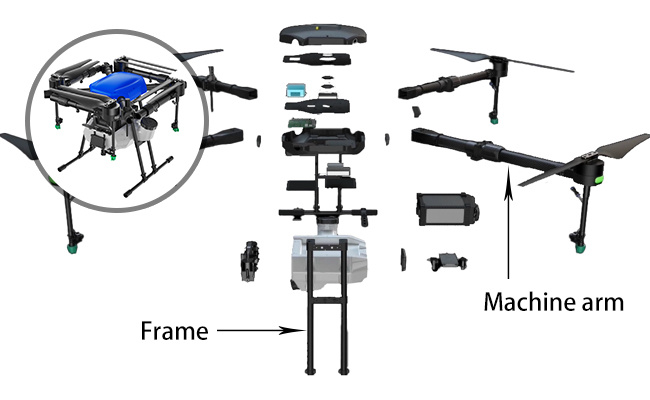 Reliable 10L Agriculture Uav Autonomous Crop Sprayer Drone with Maximum Flow 3.6L/Min